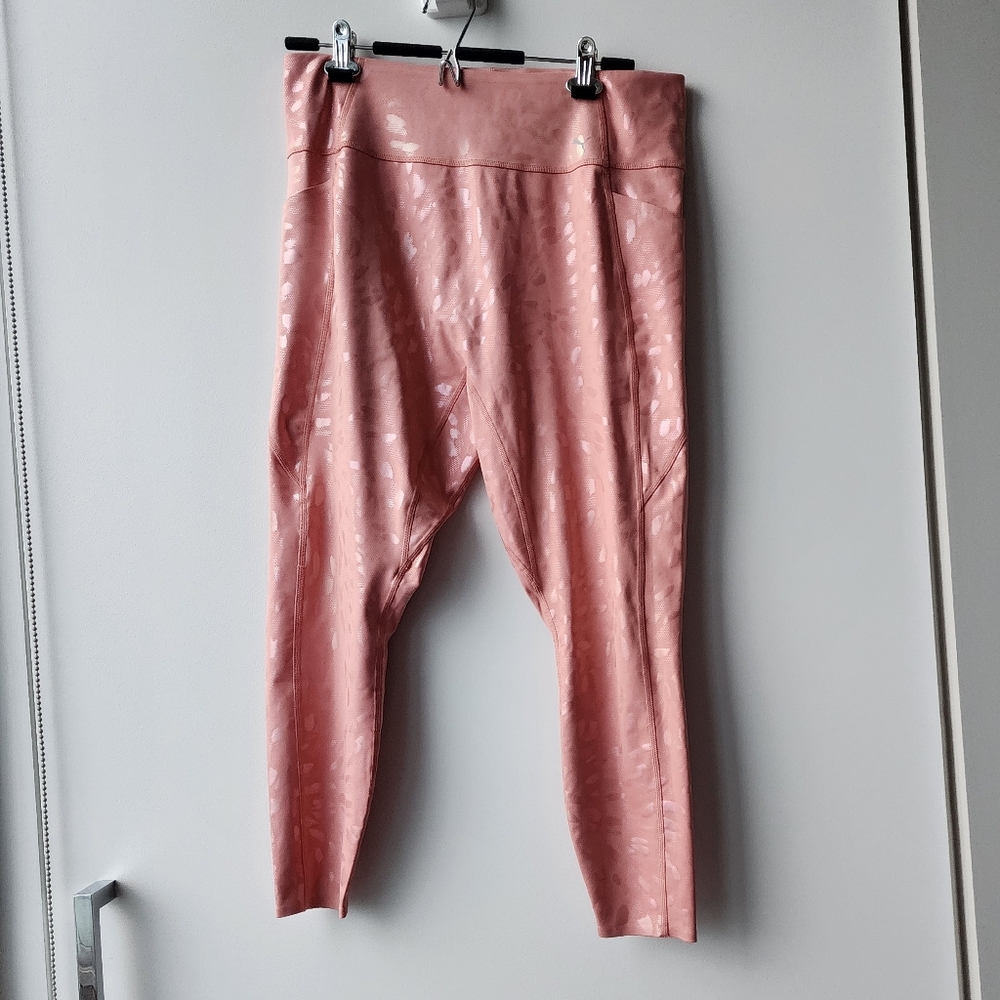 Puma Shiny Abstract Print Pocket High Waist Cover Seam Leggings